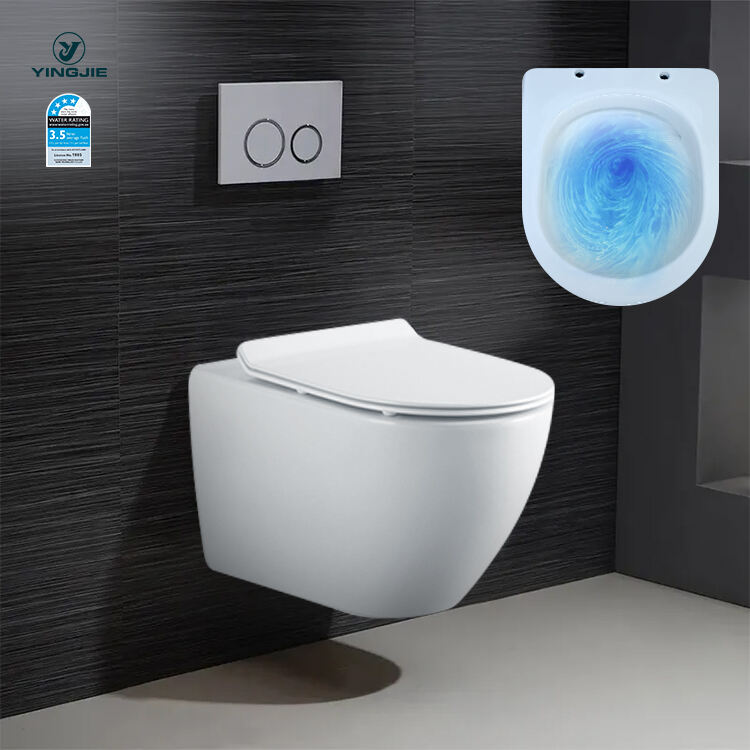 ceramic wall smart wc intelligent wall hung toilet set for bathroom