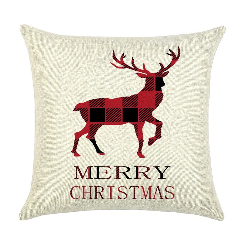 Christmas cushion cover 45*45 Pillowcase sofa Cotton Linen covers Home Decor Pillow cases details