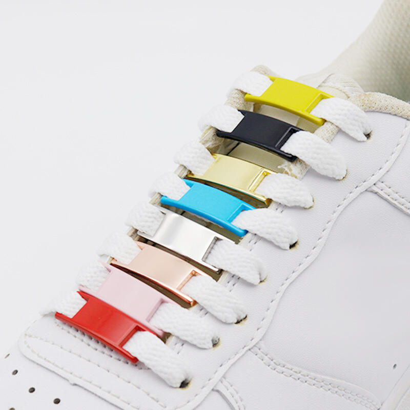 Custom Shoe Accessories Metal Shoe Buckle Sneaker Square Shoelace Buckle details