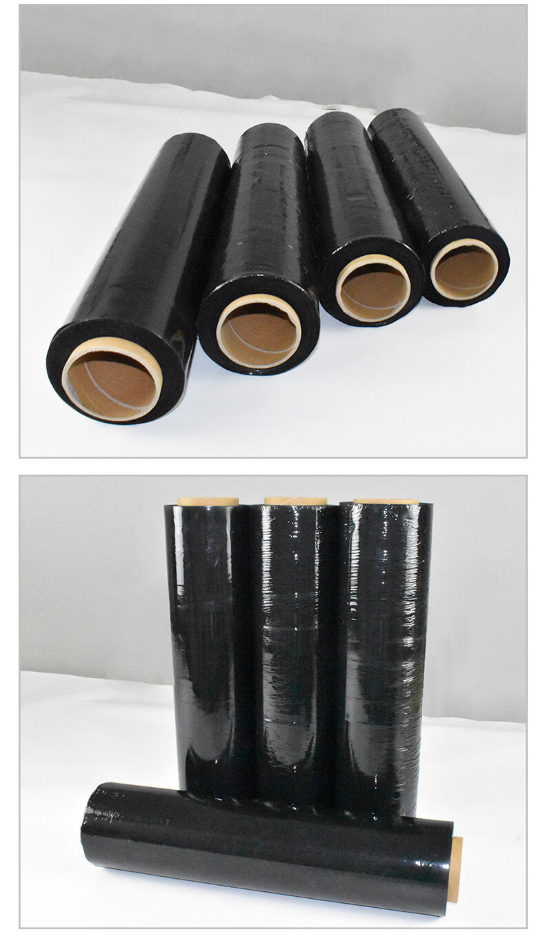 High Quality Soft LLDPE Black Plastic Stretch Film Moisture-Proof and Casting Processed for Household Products and Machine Use supplier