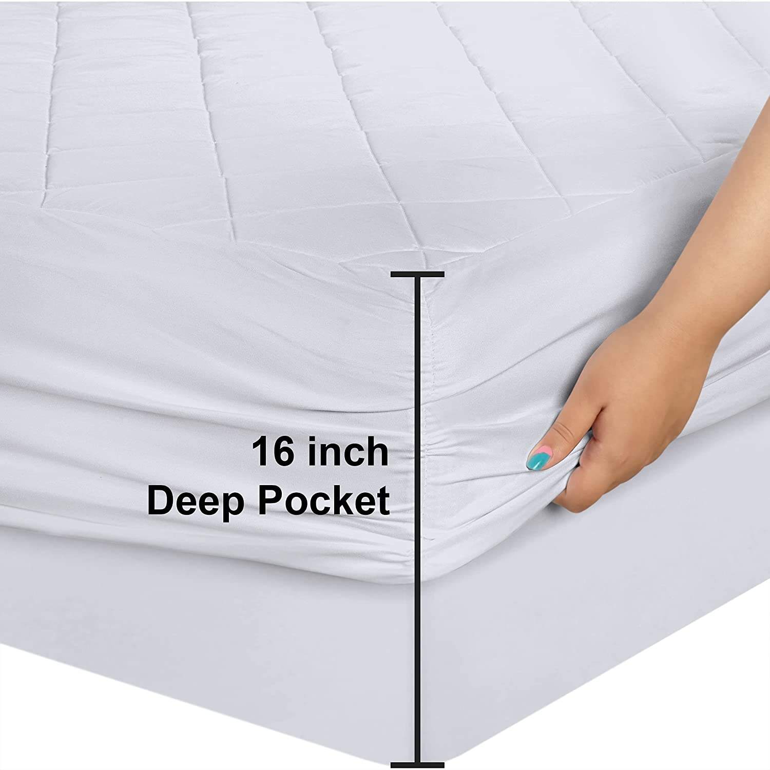 Hot Sale Bedding OEM Elastic microfiber Mattress Cover quilted fitted mattress protector details