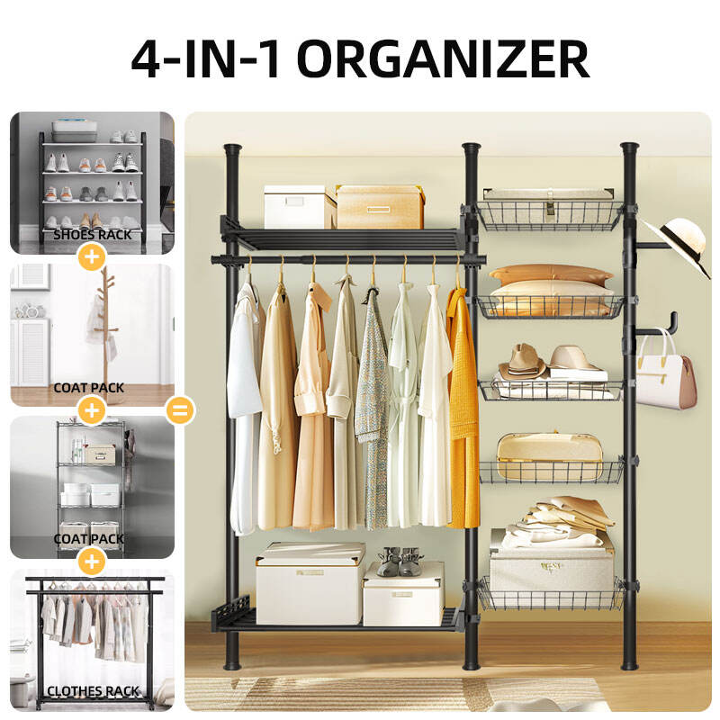 Multipurpose Bedroom Wardrobe Closet Wardrobe System Simple Wholesale Modern Open Simple Portable Combination Wardrobe factory