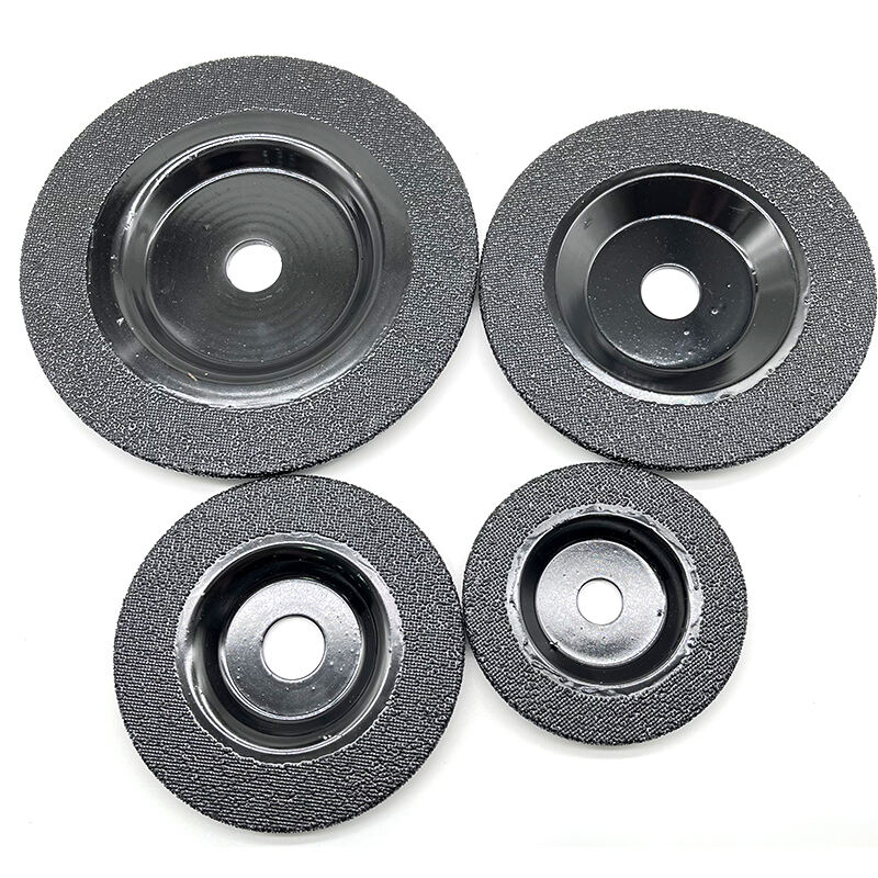 GuHua Cast Angle Grinder Iron Steel Deburring Vacuum Brazed Diamond Grinding Disc Cup Wheel factory