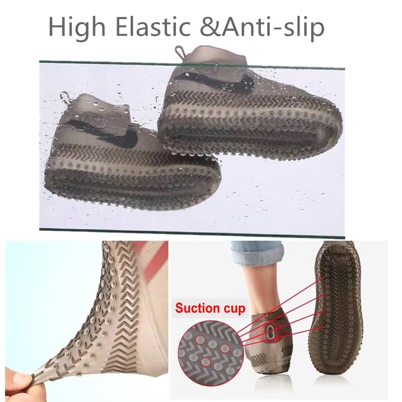 Eco-Friendly Reusable Non Slip Waterproof Shoe Covers with Suction Cup supplier