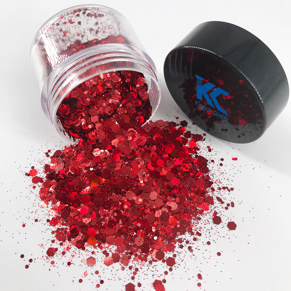 High quality solvent resistant chunky glitter for walls for Cosmetics&Crafts supplier