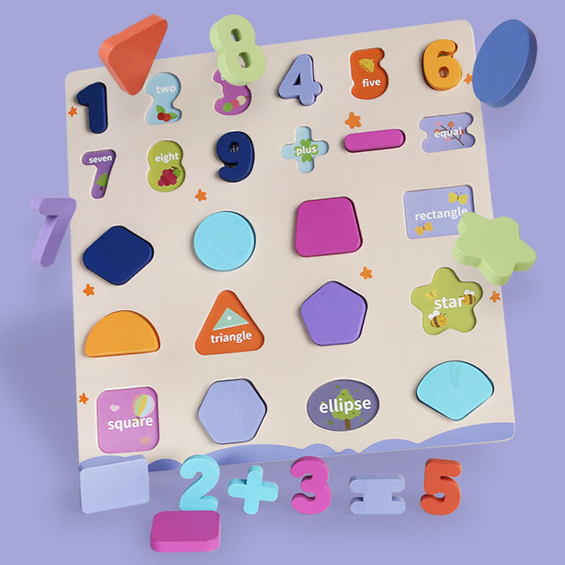 Gros enfants Forme Cognition Match En Bois 3d Puzzles Montessori Préscolaire Jouets Éducatifs D'apprentissage Pour Enfants Garçons Filles détails