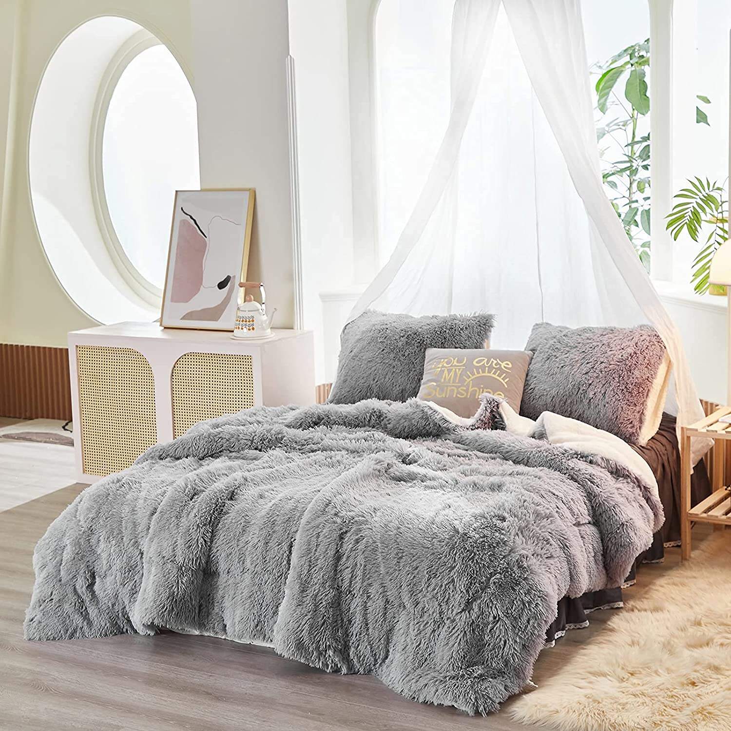 High quality Ultra-soft Duvet Cover winter sheets bedding set 100% microfiber velvet fuzzy comforter factory