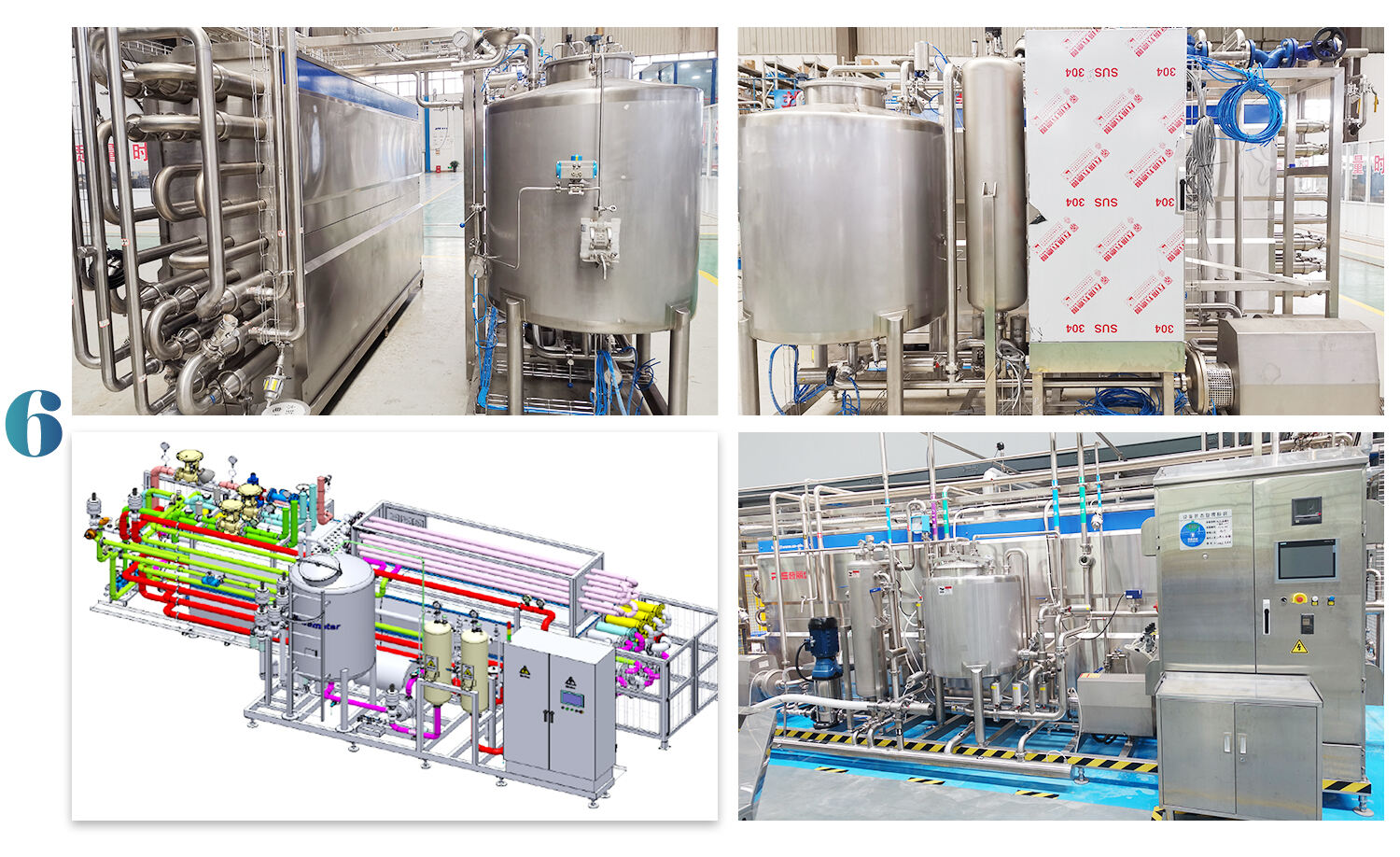 Automatic SUS304 316 fruit juice mixing tank process machine production line supplier