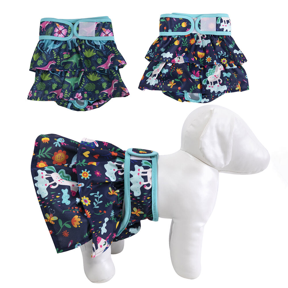 All sizes adjustable female dog lace dress diapers for outdoor use manufacture