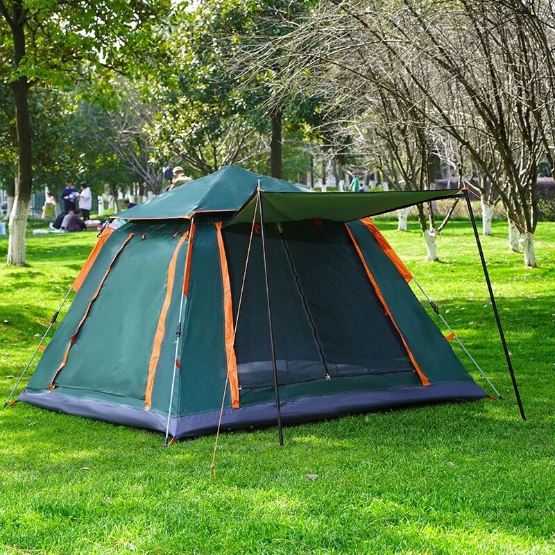 Outdoor high window four-sided tent rain-proof multi-person camping automatic speed open beach tent manufacture