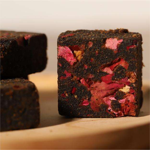 Rose Brown Sugar Blocks:Immunity, Glowing Skin, Stress Relief, Heart Support