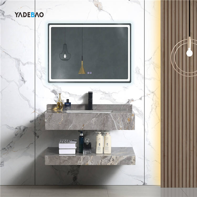 Wall Mounted Marble Sink Large Vanity Wall Hung Marble Wash Basins Artificial Stone Bathroom Sink details