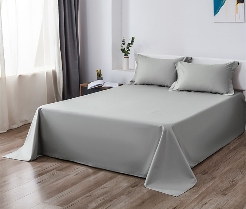 Super Soft Breathable 100% Cotton Flat Bedsheet Machine Washable Fitted Bed Sheet supplier