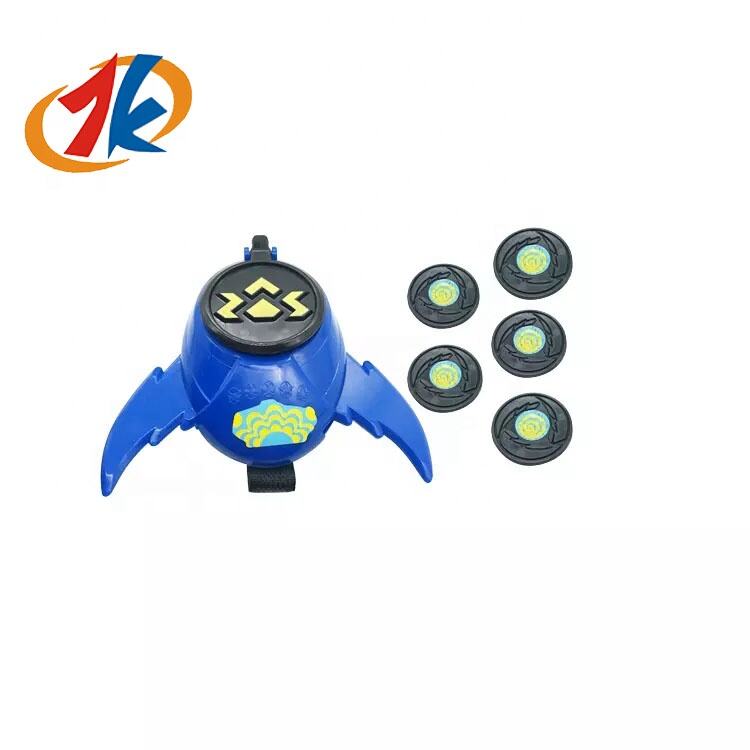 2024 new children's toys plastic kids mini aircraft wristband flying disc shooting toys launcher game set promotion gift supplier