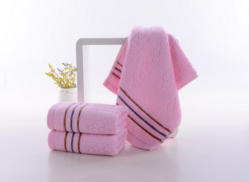 Home Textile Wheat ear pattern embossing Satin Absorbent Hand Towels Face Towel 100% Cotton supplier