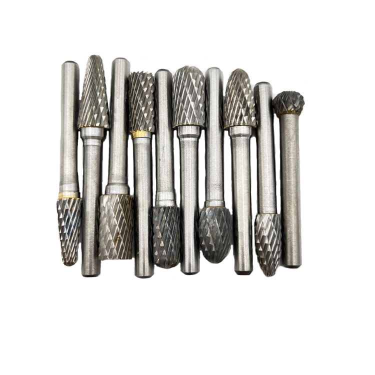 GuHua 10pcs 6mm Tungsten Steel Carbide Grinder Bit Tool Double-groove Rotary File Burr Grinding Heads Set supplier