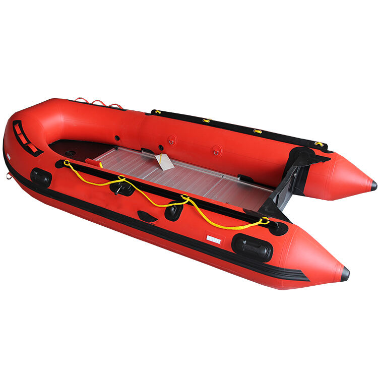 CE 3.9m Aluminium Floor Inflatable Boat Sport Fishing Boats ZB-390 with Outboard Motor details