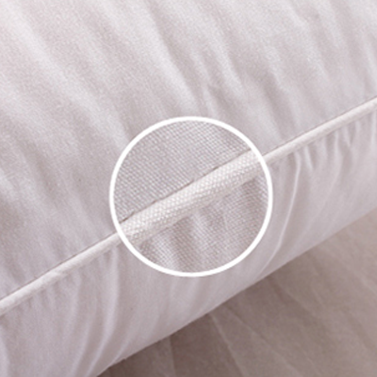 Competitive price 0.9D polyester filled bedding set soft cotton fabric pillow details