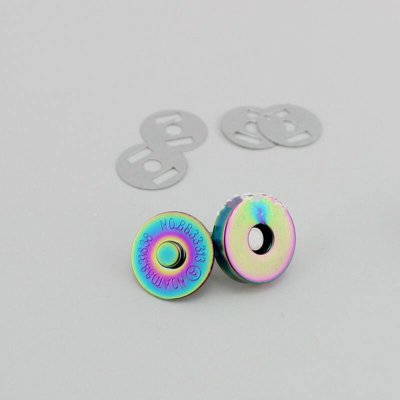 14mm 18mm rainbow color magnet button for clothing and hangbag