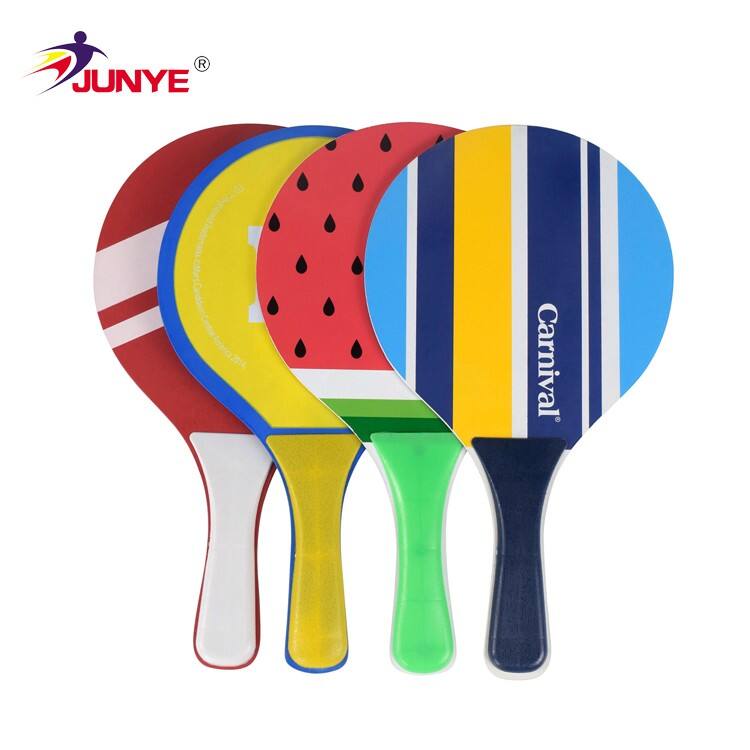 Factory Direct Sale Set Sport Rackets Professional Paddle New Kids Customized Beach Tennis Racket Beach Games Wooden Wood Bat supplier