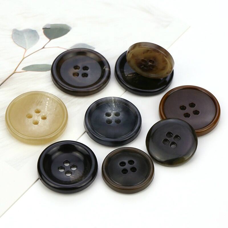 4 holes fireproof round resin urea button for shirt