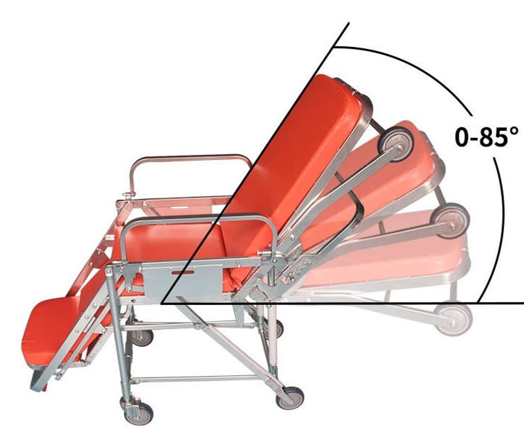 Hospital Surgical Patient Transfer Emergency Folding Trolley Ambulance Wheelchair Stretcher supplier