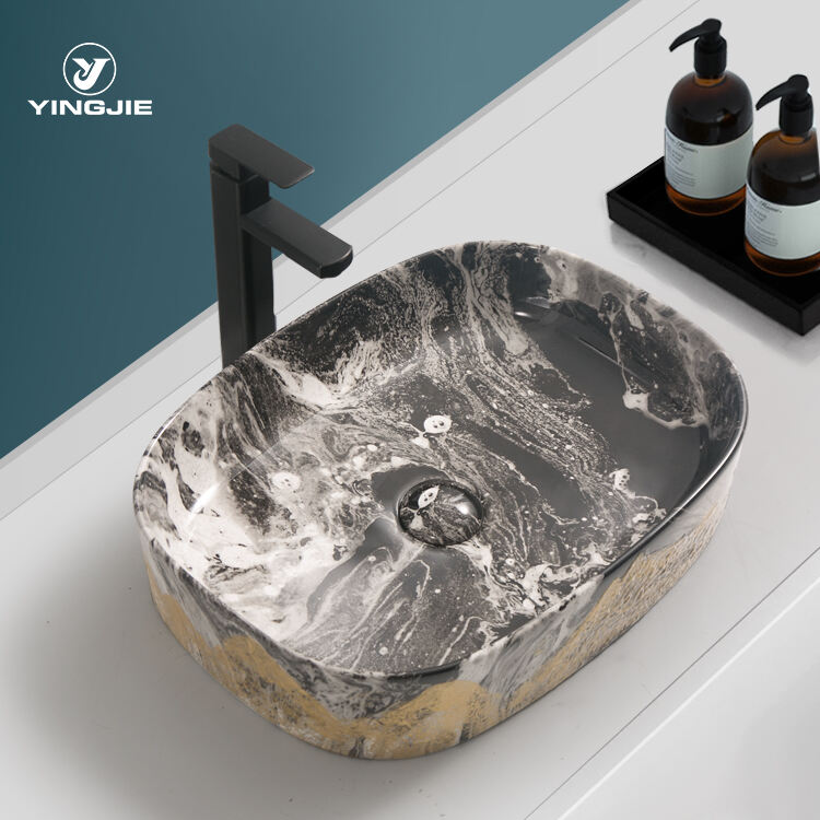 luxury ceramic sanitary wares art wash basin manufacturer colorful bathroom marble basin for bathroom