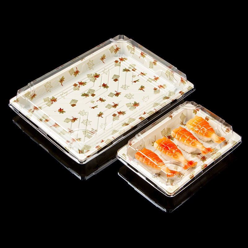Customized Takeaway Party new Printing Luxury Delivery Food Packaging Carry Disposable Plastic Box for sushi