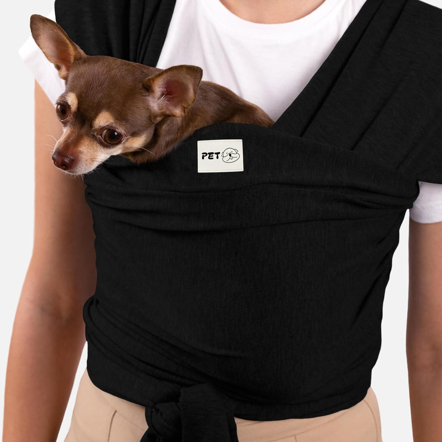 Wholesale Breathable Cotton Solid Color Anti-Anxiety Cat Puppy Pouch Pet Dog Sling Carrier for Small Dogs Front Carrier supplier