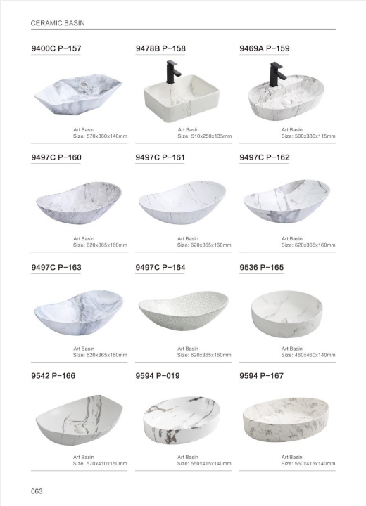 quality ceramic sanitary wares art marble basin for bathroom factory