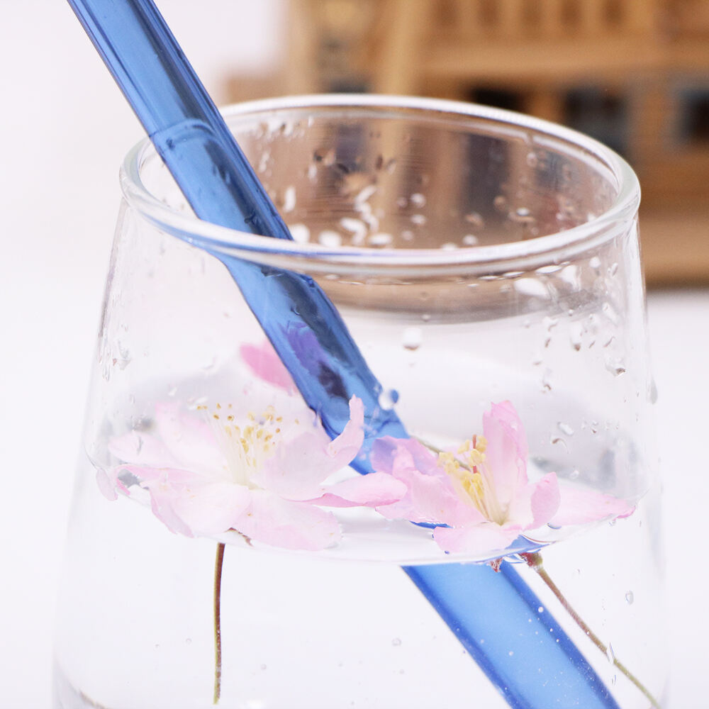 10mm Eco Friendly Reusable Borosilicate Straight Curved Bent Glass Drinking Straw details