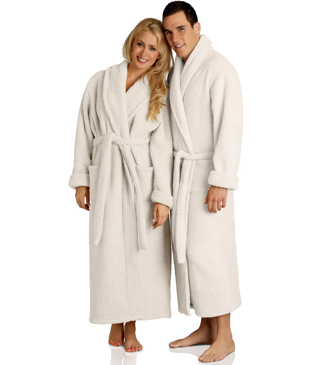 Soft and Cozy Microfiber Plush Fleece Thermal Robes Shawl Collar Bathrobes with Pockets and Belt for 5-star Hotels Spas Home use manufacture