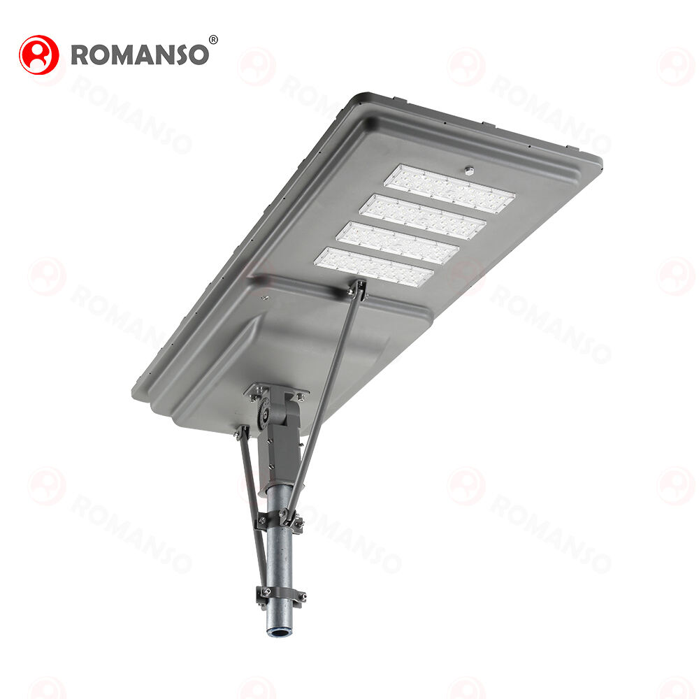 Outdoor Integrated Solar Streetlights with Motion Sensor: 100w, 200w, and 300w LED Options for Maximum Efficiency - Eco-Friendly and Low Maintenance Solution for Illuminating Streets and Pathways.