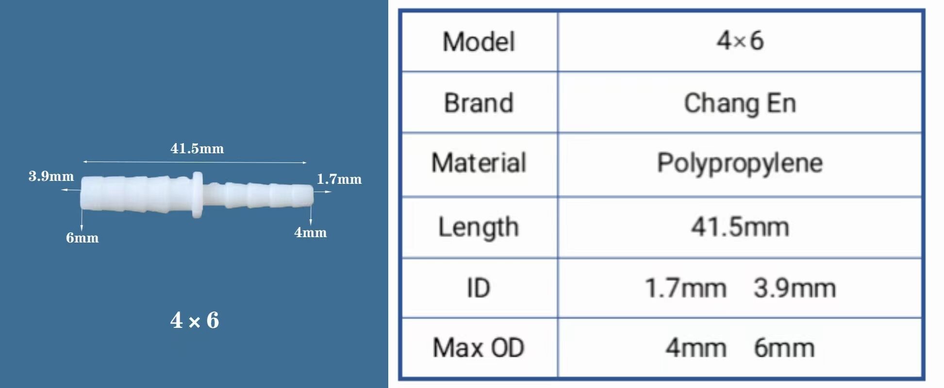 Corrosion resistance straight through connector hose reductor details