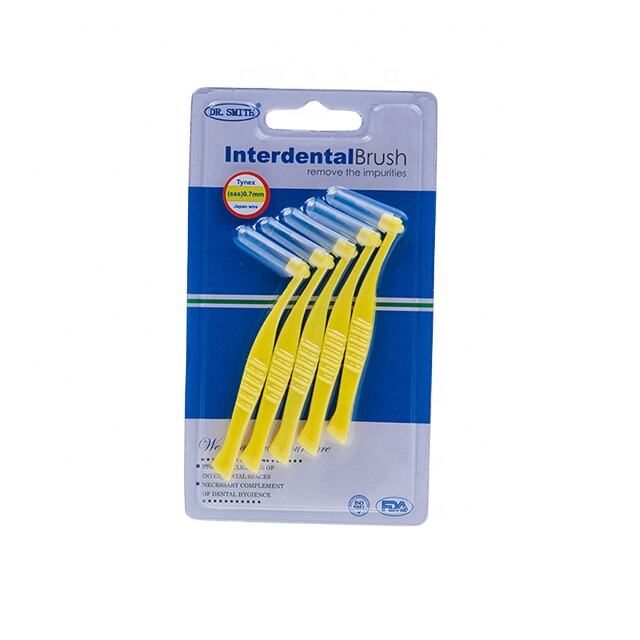 Palitos interdentais para cuidados bucais adultos, escova de limpeza de dentes de plástico com ponta de borracha, durável, fornecedor de produto oral interdental