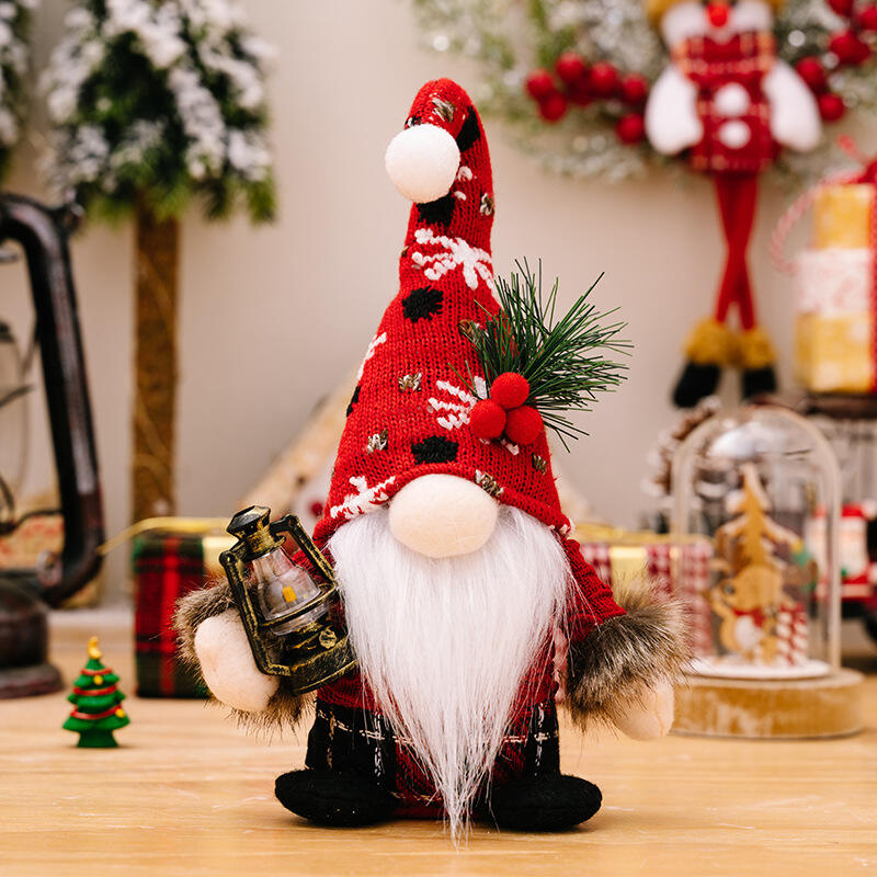 Gnome Christmas Plush Gnomes Gonk With Candy Canes & Kerosene Lamps factory