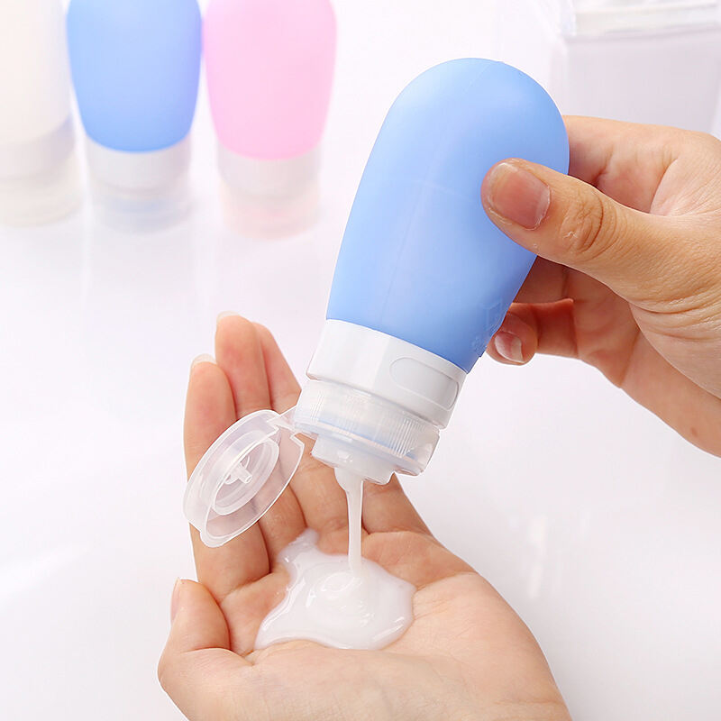 Mini 1oz 2oz Reusable Silicone Salad Dressing Bottle Travel Container details