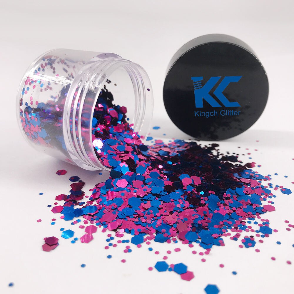 Cheap polyester chunky glitter powder craft nail glitter flakes manufacture