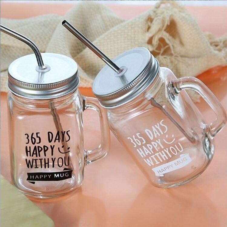 Mason glass bottle