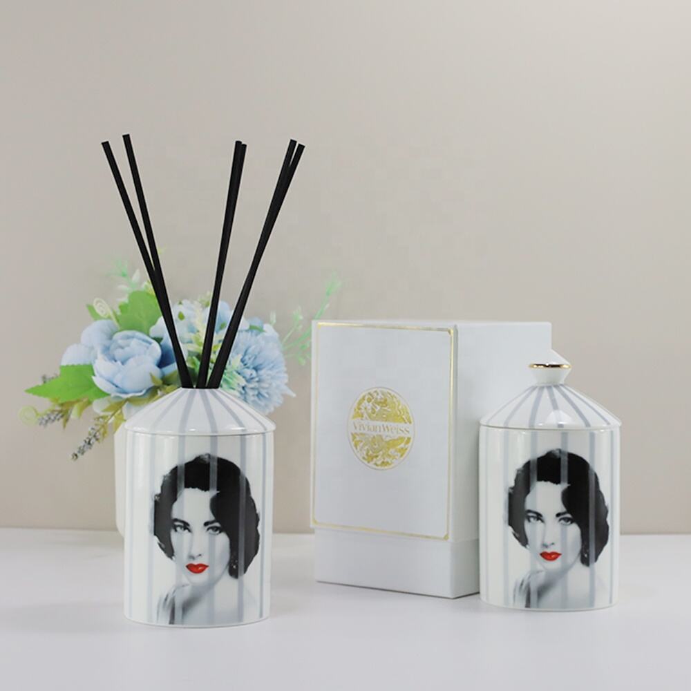 Ceramic Reed Diffuser Bottles Ceramic Essential Oil Reed Diffuser Jar Custom Printed Embossed Logo supplier