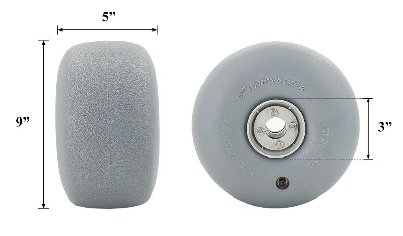 New 9-Inch PU Infused Beach Wheel Portable and Durable Inflatable Wheel for Outdoor Adventures manufacture