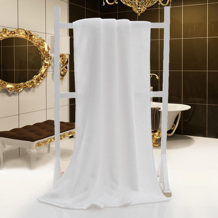 Factory Luxury platinum satin cotton bath towel details