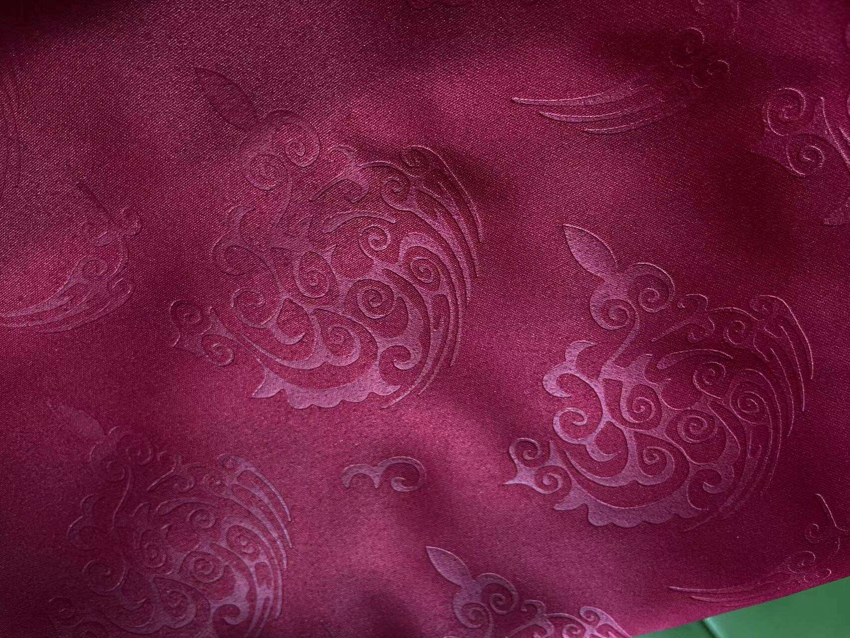 Big discount Luxury spandex wedding round tablecloth hotel restaurant party table cover satin embossing manufacture