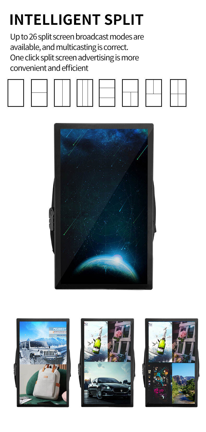 Android LCD backpack portable advertising bag digital Walking Billboard manufacture