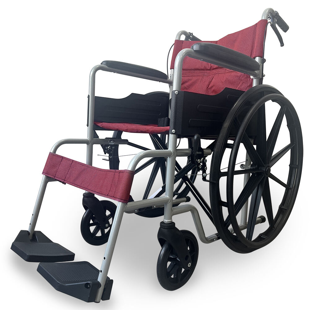 KSM-203 Ultra Lightweight Transport Wheelchair for Adults Foldable Cheaper Wheel Chair Portable Manual Chair for Travel