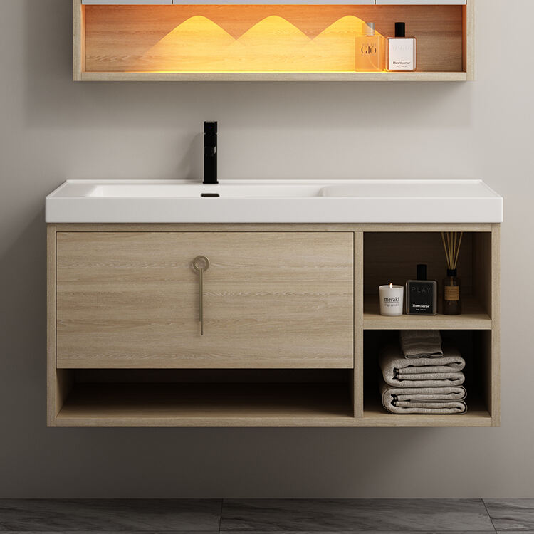 bathroom modern custom storage plywood wall cabinet bathroom vanity with mirror supplier