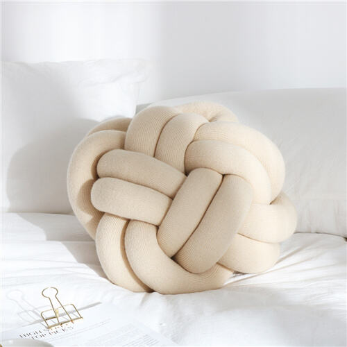 Al Hot Selling Sofa Cushion Polyester Knitted Throw Handmade Knot Pillows for Home Decoration Custom Oeko-tex supplier