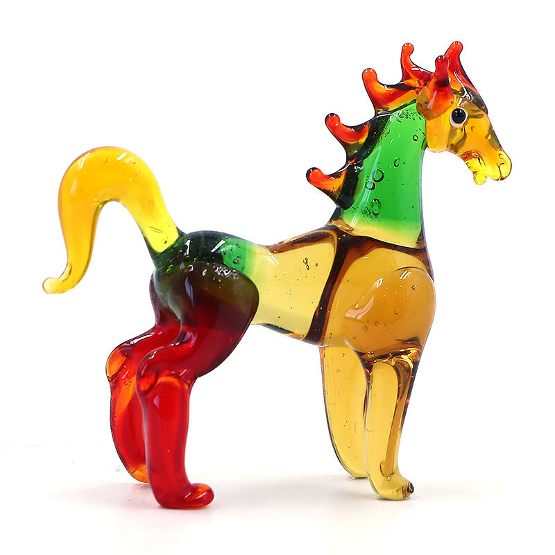 High Quality Sculpture Art Glass Horse Figurine Animal Home Decor Products details