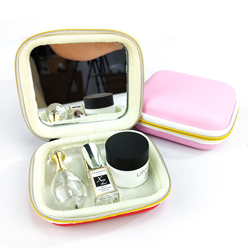 High Quality Mini Vanity Kits Fashion Colorful Makeup Pouch Portable Mirror Cosmetic Bag factory