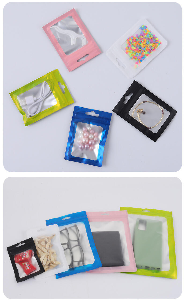 Pink Mylar Bags Holographic Packaging Bags, Clear Resealable Proof Foil Pouch Bags for Food Storage supplier